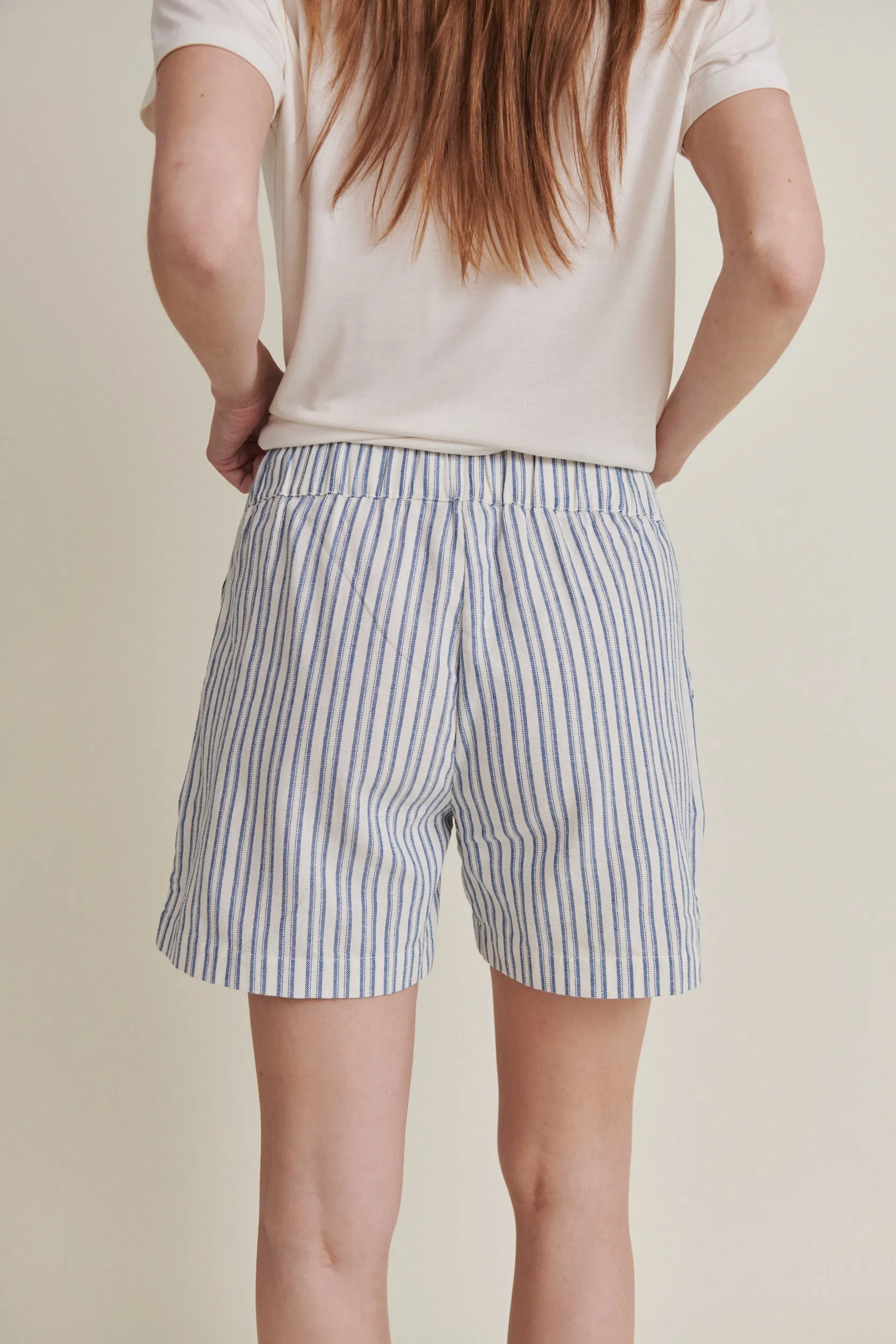 Trudie Shorts - Birch / Classic blue