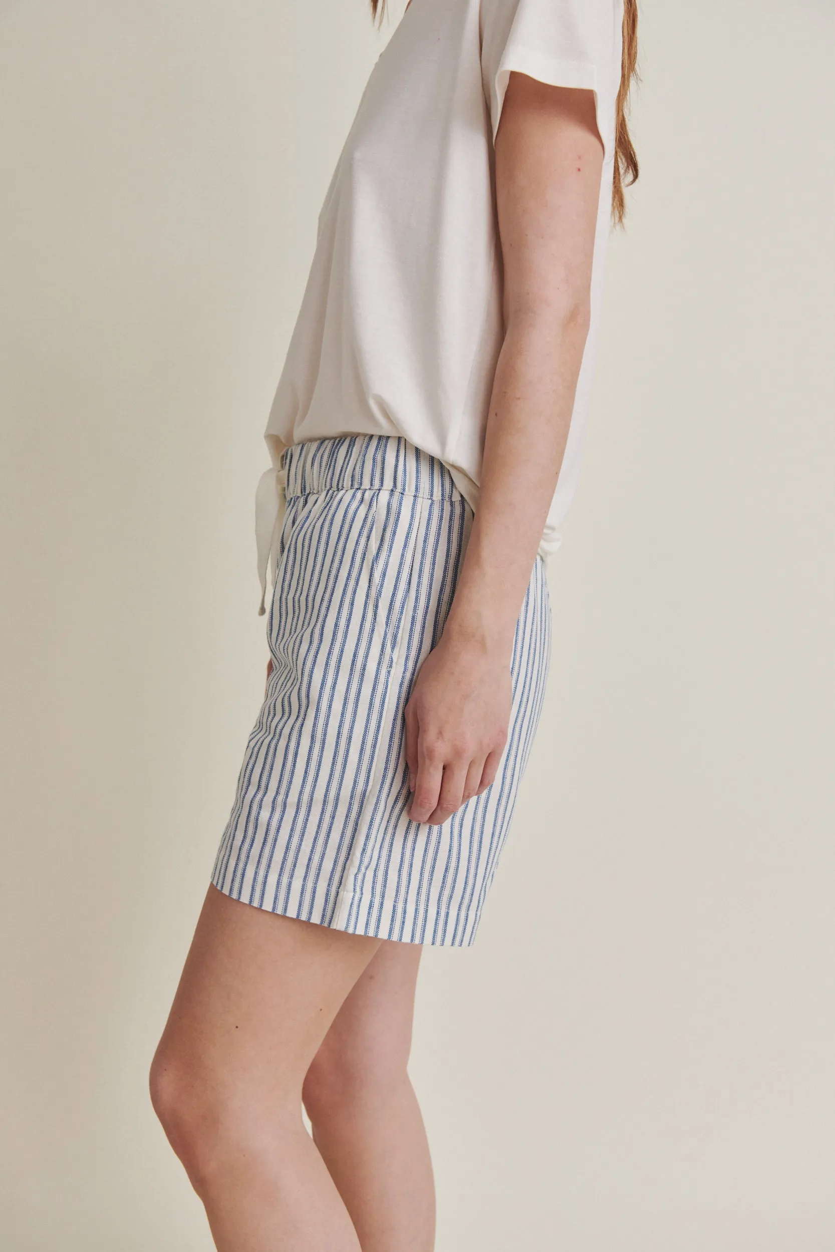 Trudie Shorts - Birch / Classic blue