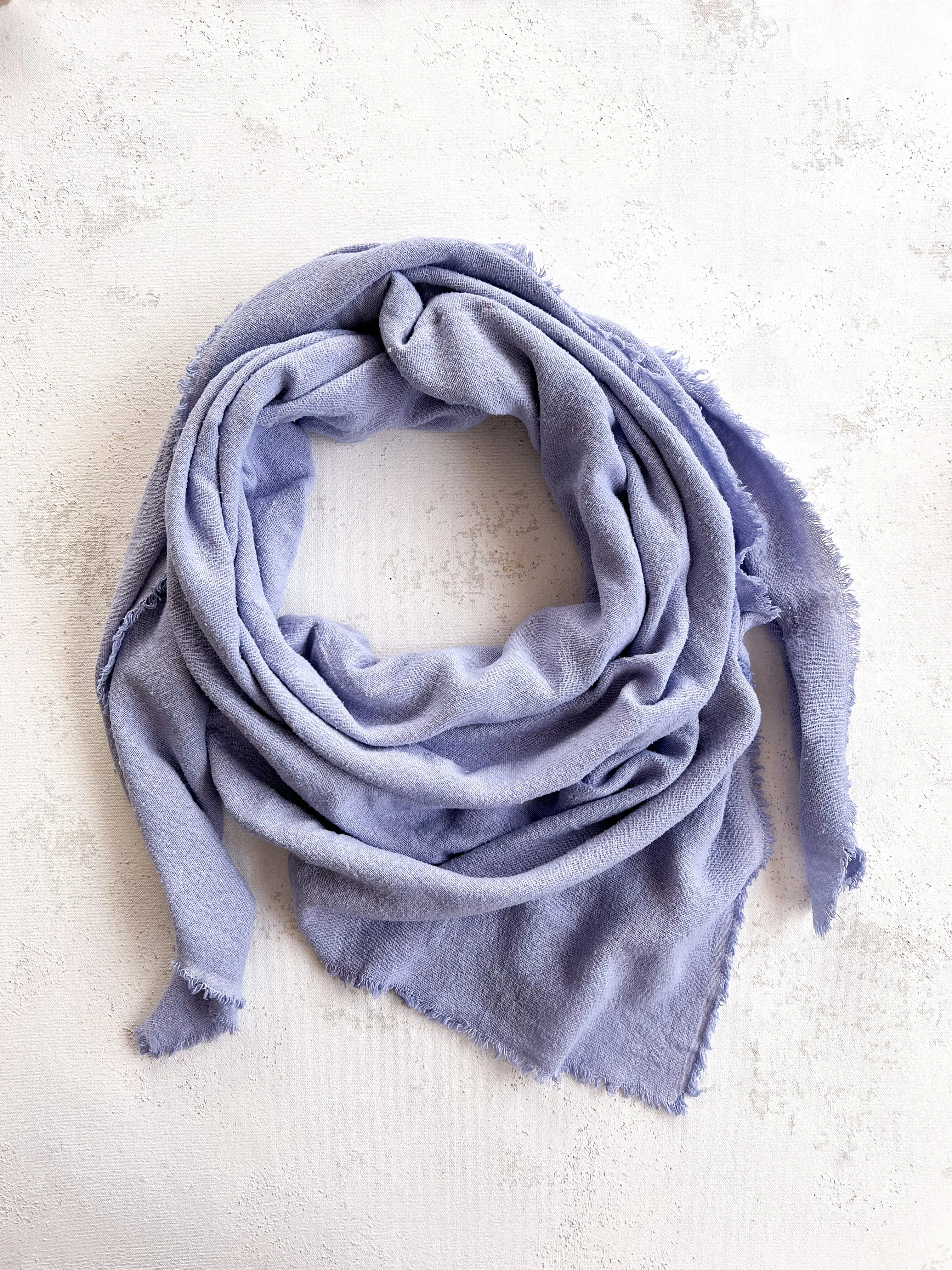 Washable Silk Blanket Scarf in Periwinkle