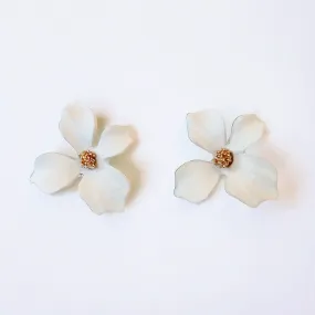 White Blossom Earring Studs