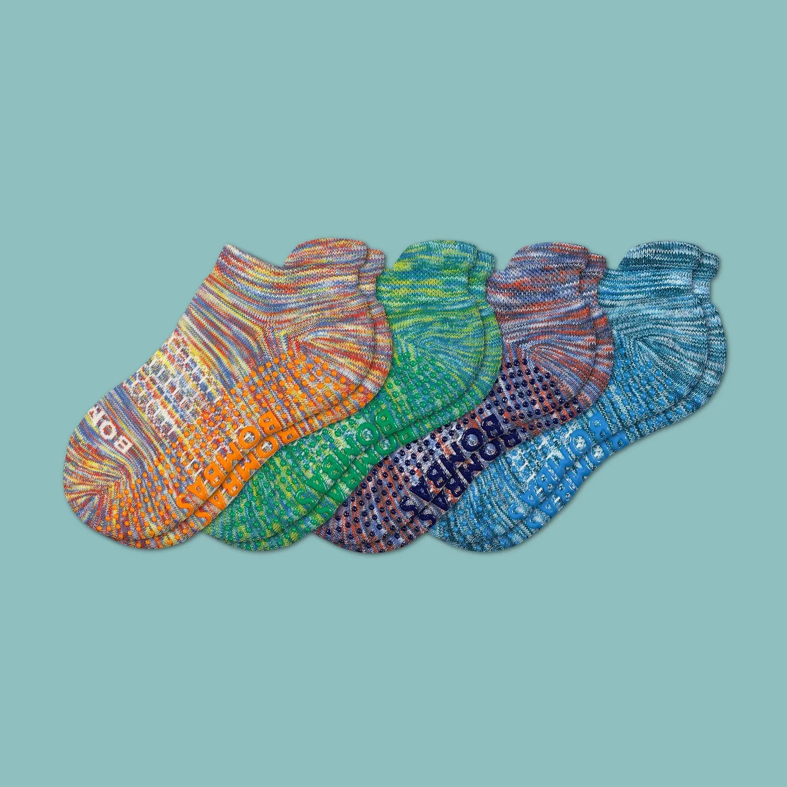 Youth Space Dye Gripper Ankle Sock 4-Pack