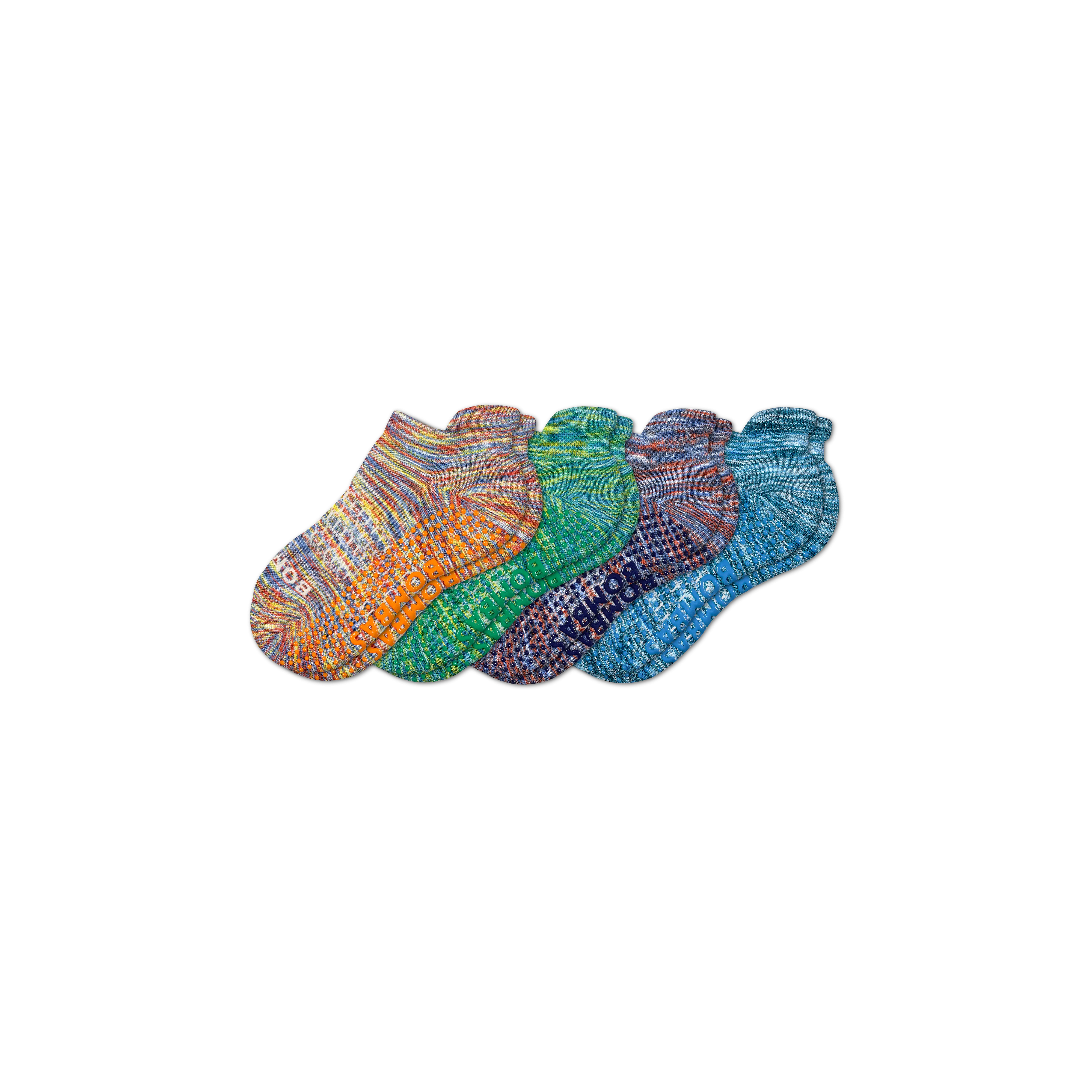 Youth Space Dye Gripper Ankle Sock 4-Pack